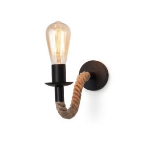 Ropewick – Vintage Hemp Rope Rechargeable Wall Sconce