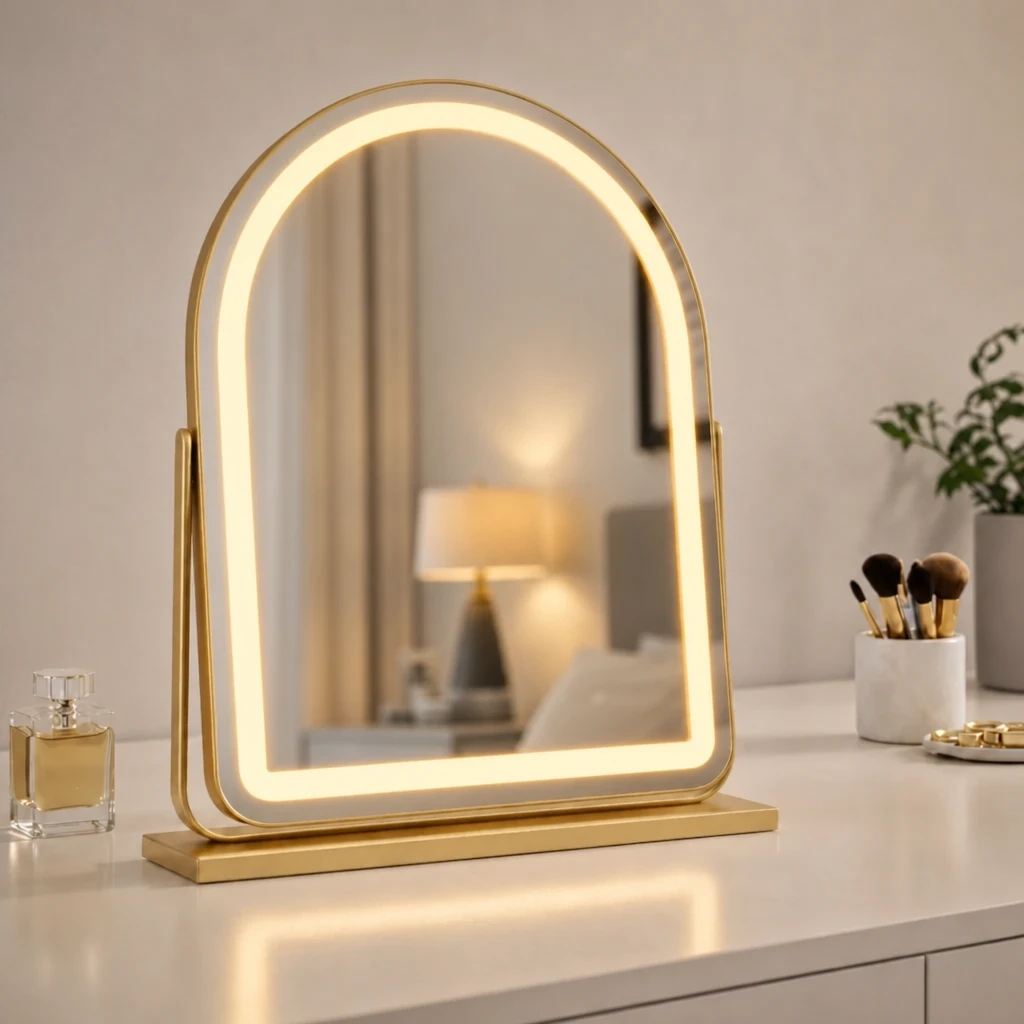 Vanity mirror at 2700K warm light