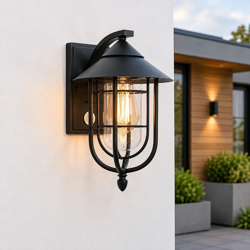 Aldervyn Birdcage Porch Wall Light, close-up of the main features
