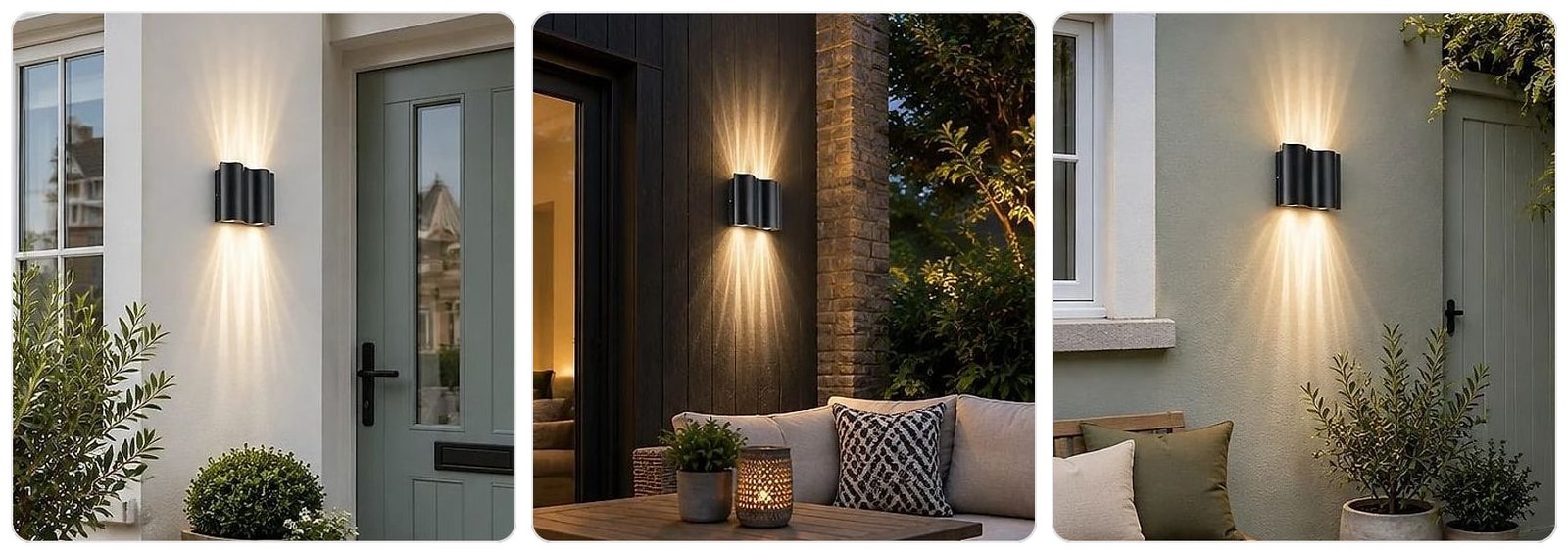 Arcveil Waterproof Wall Sconce, shown in use at home