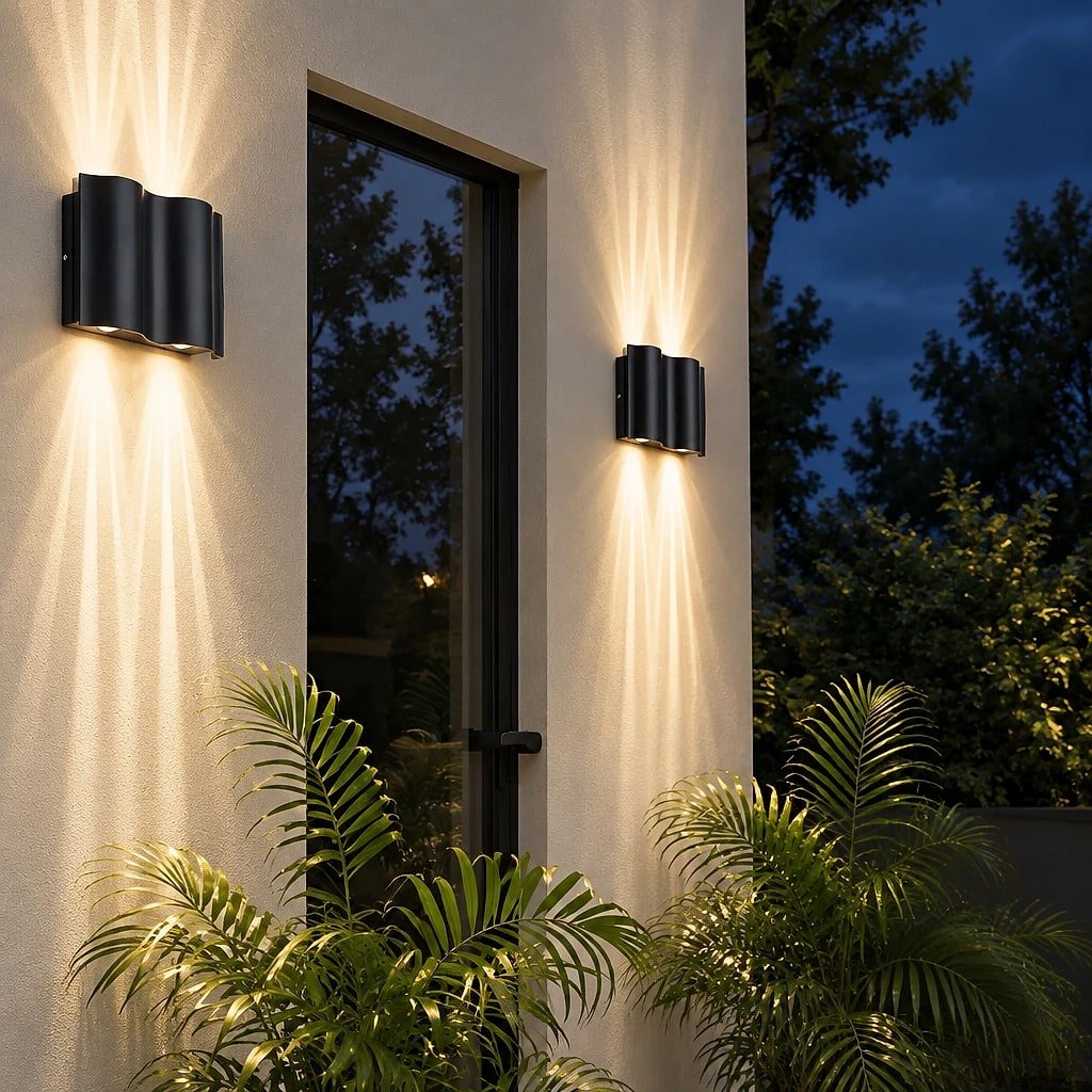 Arcveil Waterproof Wall Sconce, shown in a home setting