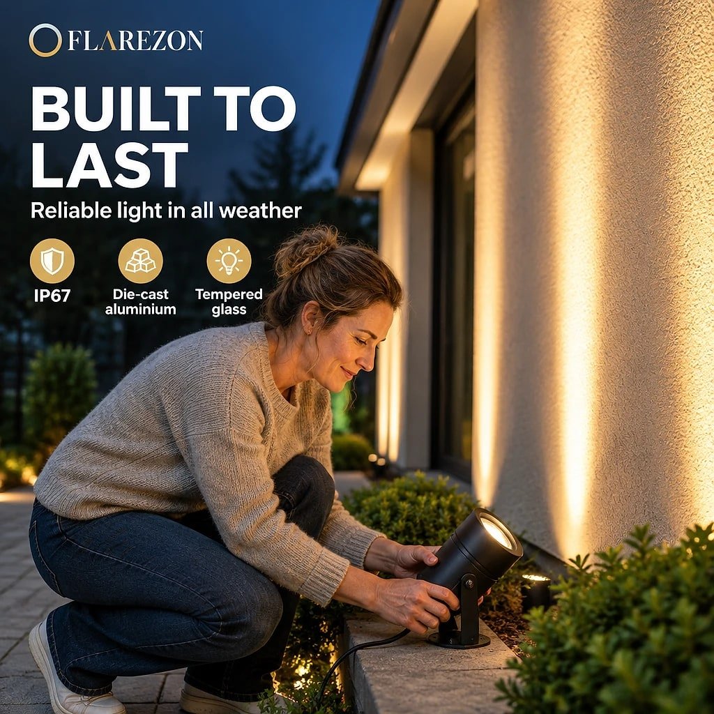 Beacora Waterproof Outdoor LED Spotlight Flarezon, durability and protection detail