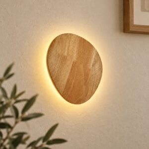 Haluun – Japandi Wooden Backlit Wall Light