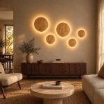 Haluun – Japandi Wooden Backlit Wall Light