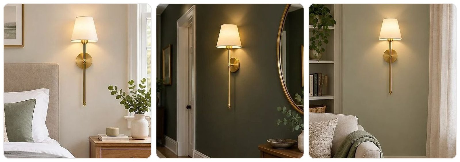 Haveston Mid Century Wireless Wall Sconce, shown in use at home