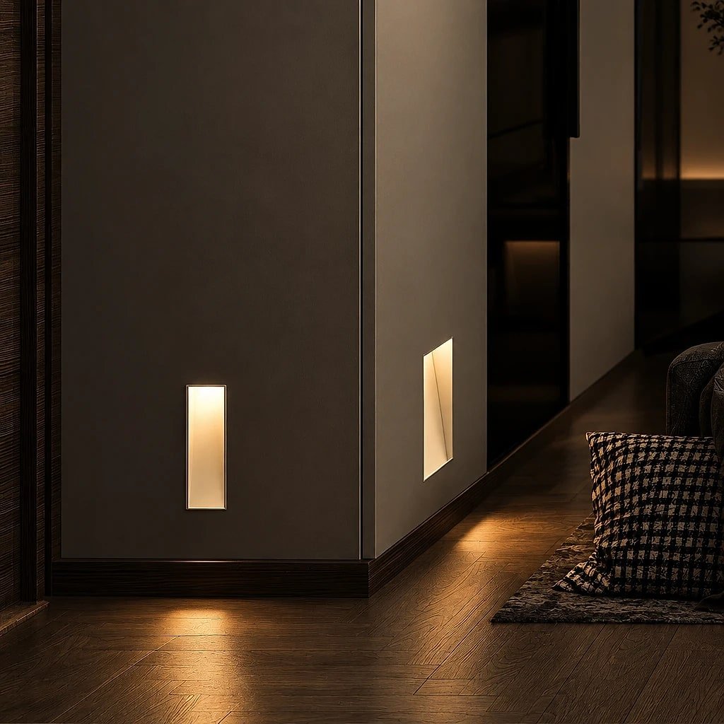 Lumenby Motion Sensor Recessed Wall Sconce, in use