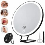 Lumetta – 30x Magnifying LED Mirror – Black Lumetta – 30x Magnifying LED Mirror