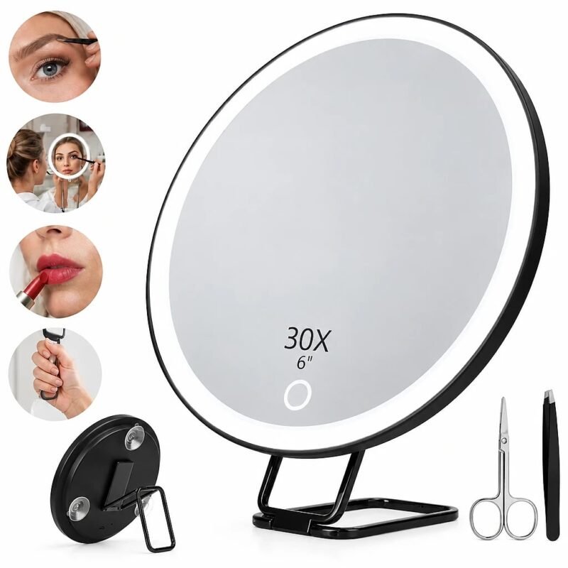 Lumetta – 30x Magnifying LED Mirror