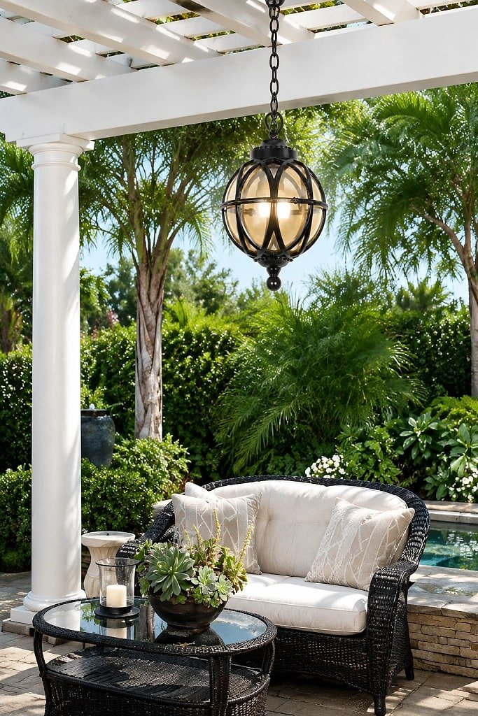 Vellora Outdoor Ball Chandelier, how to unpack and set it up